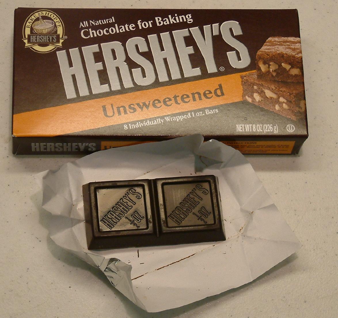 unsweetened chocolate unsweetened chocolate