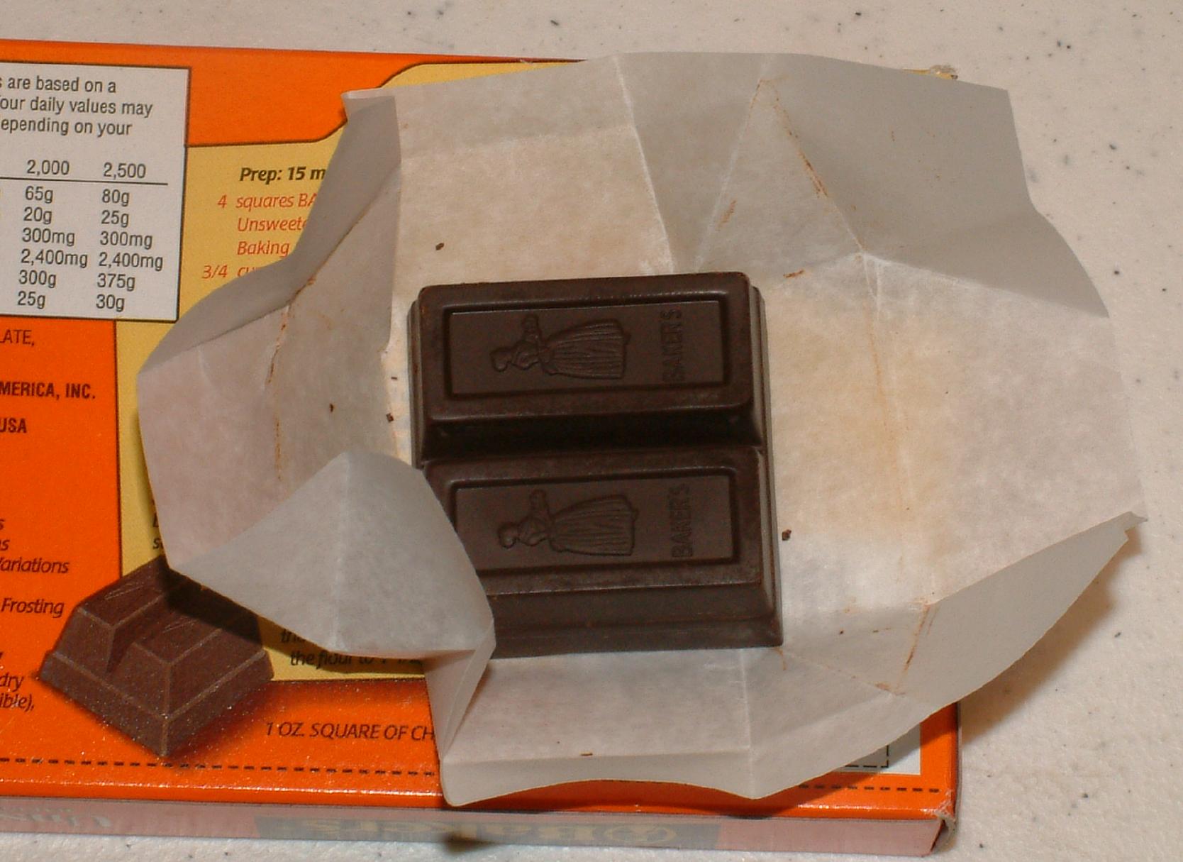 unsweetened chocolate unsweetened chocolate